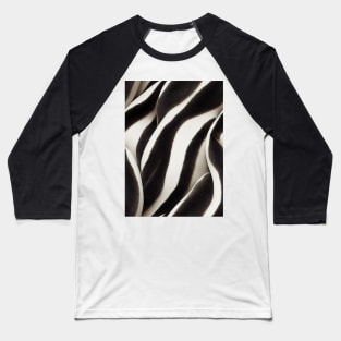 Stylized Zebra Fur - Printed Faux Hide #7 Baseball T-Shirt